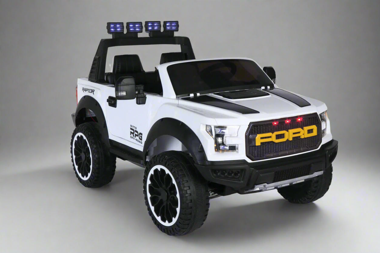 Ford F-150 Raptor 4x4 | Kids Ride-On Electric Car | 12V 12AH | Remote Control | 2 Seater | Trunk Storage